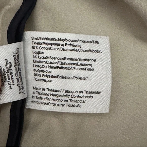 Brook Brothers Women’s Stretch Sleeveless Navy Blue & Cream Cotton Dress Size 2 - Picture 9 of 11